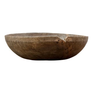 Mid 20th Century Primitive Wood Bowl For Sale