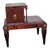 1920s Mahogany Leather Top Sofa End Table Brass Column Lion Pull Carved For Sale In Philadelphia - Image 6 of 16