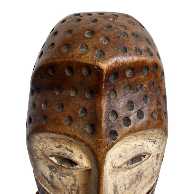 Tribal Antique Old Lega Mask on Stand For Sale - Image 3 of 6