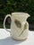 Contemporary Vintage 1994 Handcrafted Ceramic Pitcher With Sculptural Leaf Motif For Sale - Image 3 of 10