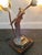 Antique Art Nouveau Figural Spelter “Lady" Table Lamp, 12” High For Sale - Image 4 of 9