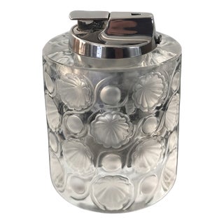 Crystal Tokyo Table Lighter from Lalique, France, 1970s For Sale