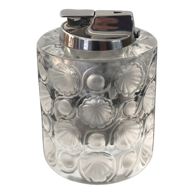 Crystal Tokyo Table Lighter from Lalique, France, 1970s For Sale