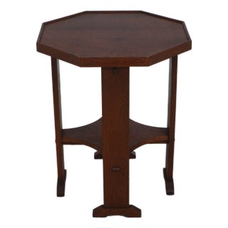 Stickley Mission Oak Octagonal End Table For Sale