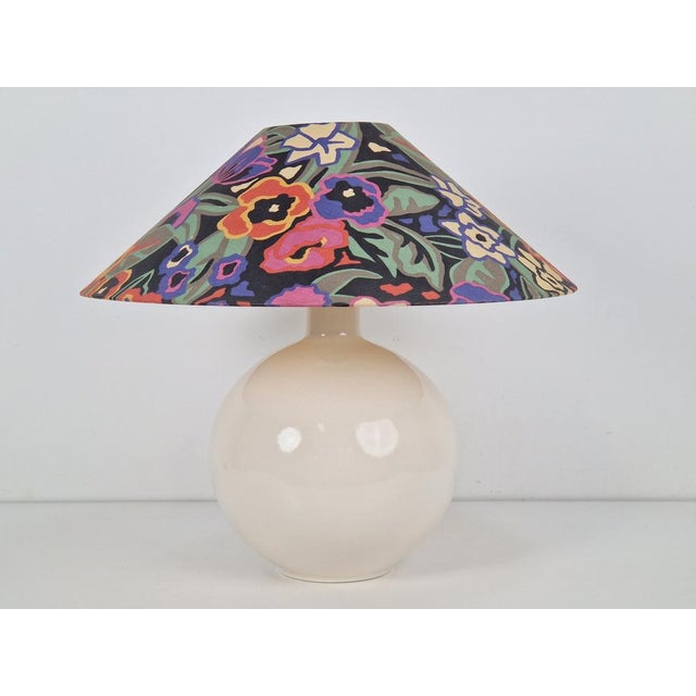 Vintage White Ceramic Sphere Table Lamp, 1970s For Sale - Image 11 of 12