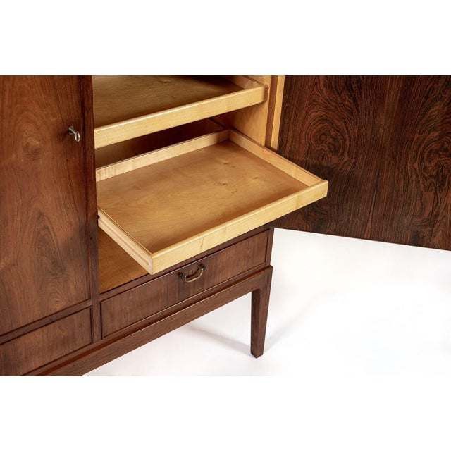 1960s Large Mid Century Danish Modern Rosewood Cabinet 1960s For Sale - Image 5 of 11