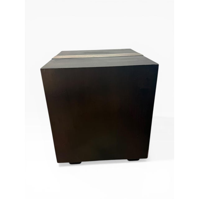 A sophisticated pair of vintage nightstands by Henredon, showcasing a refined blend of Asian-inspired design and modernist...