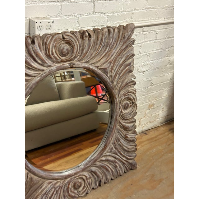 Late 20th Century Heavily Textured Beveled Wall Mirror For Sale - Image 5 of 12