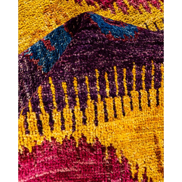 Textile Modern Hand-Knotted Area Rug - Red, 11' 10" x 12' 1" For Sale - Image 7 of 8