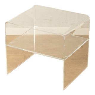 Vintage Acrylic Side Table, 1960s For Sale