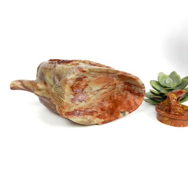 Vintage China Soapstone Carved Bird and Cherry Tree Teapot For Sale - Image 11 of 12