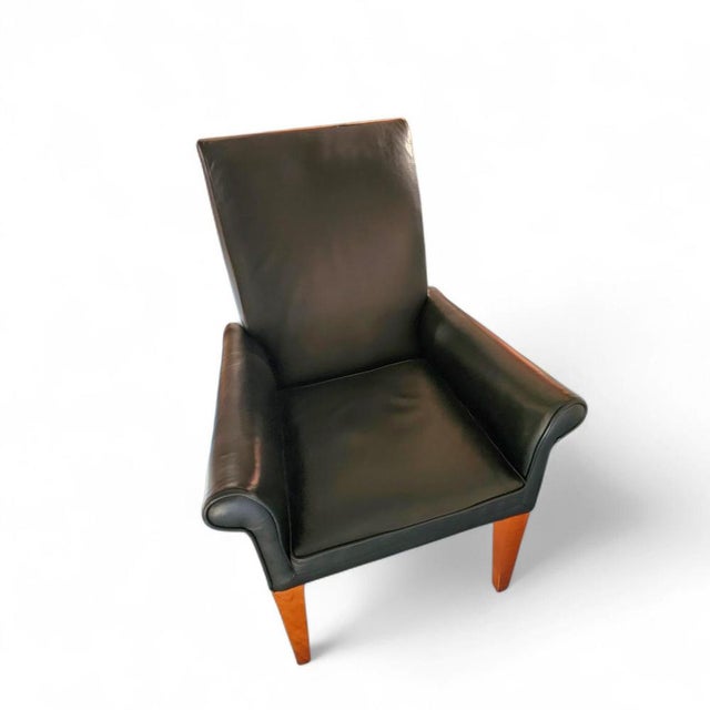 Paramount Chair in Black Leather by Philippe Starck for Driade, 1989 For Sale - Image 10 of 16