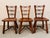 1940s Romweber Viking Oak Equestrian Horse Head Dining Side Chair Trio For Sale - Image 12 of 15
