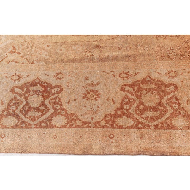 Authentic 19th Century Indian Amritsar Handmade Wool Rug For Sale - Image 11 of 11