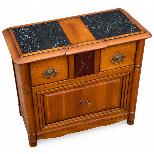 Small Antique Cherry Wood Entryway Sideboard, 1970s For Sale - Image 4 of 11