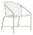 Brown Jordan Kantan Aluminum Vinyl Arm Chair, Dove frame with White Lite fabric For Sale