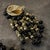 Black 1980s Coppola E Toppo Style Brass and Black Beads Italian Chandelier Earrings For Sale - Image 8 of 12