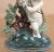 Green Antique Cast Iron Cherub Feeding Birds For Sale - Image 8 of 8