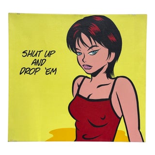 Mark N. Crislip "Drop 'Em" Pop Art Acrylic Painting For Sale