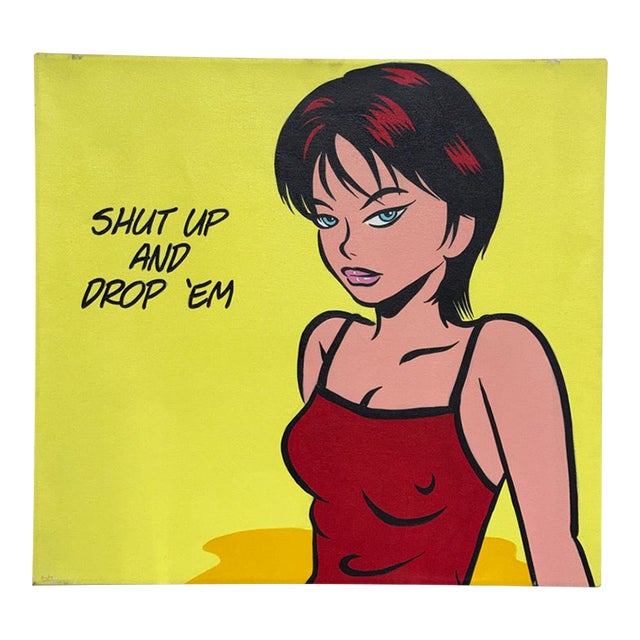 Mark N. Crislip "Drop 'Em" Pop Art Acrylic Painting For Sale