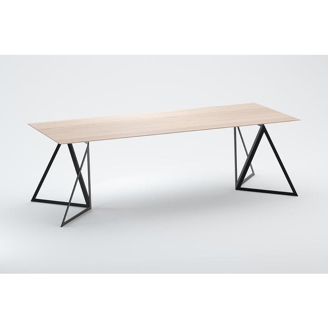 White Steel Stand Table 240 in Ash by Sebastian Scherer For Sale - Image 8 of 15