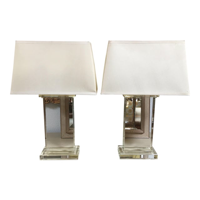 Restoration Hardware Crystal Pair Table Lamps a Pair Chairish