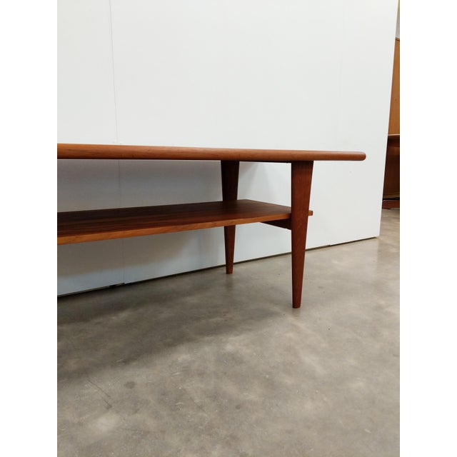 Vintage Danish Modern Teak Coffee Table For Sale - Image 9 of 9