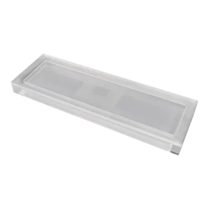 Modernist Long and Flat Lucite Box, 1980s
