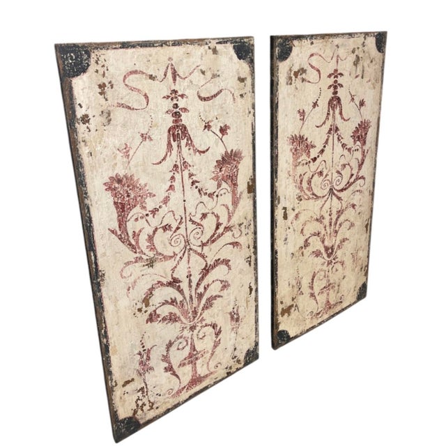 Elevate your interior or covered outdoor living space with this exquisite pair of large-scale decorative wooden panels....