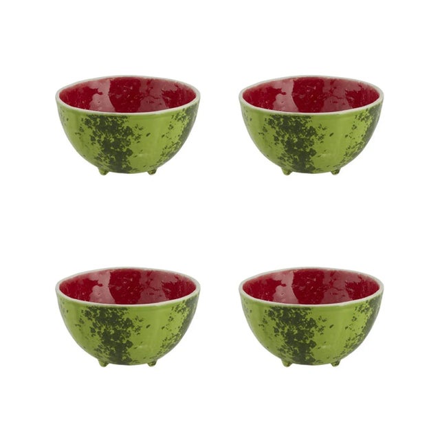 Bordallo Pinheiro Bordallo Pinheiro Watermelon Set with Bowls, 12 Pieces For Sale - Image 4 of 11
