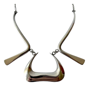 Irvin and Bonnie Burkee Sterling Silver American Modernist Necklace