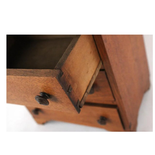Antique Salesman Sample Federal Style Oak Chest of Drawers For Sale In New York - Image 6 of 9