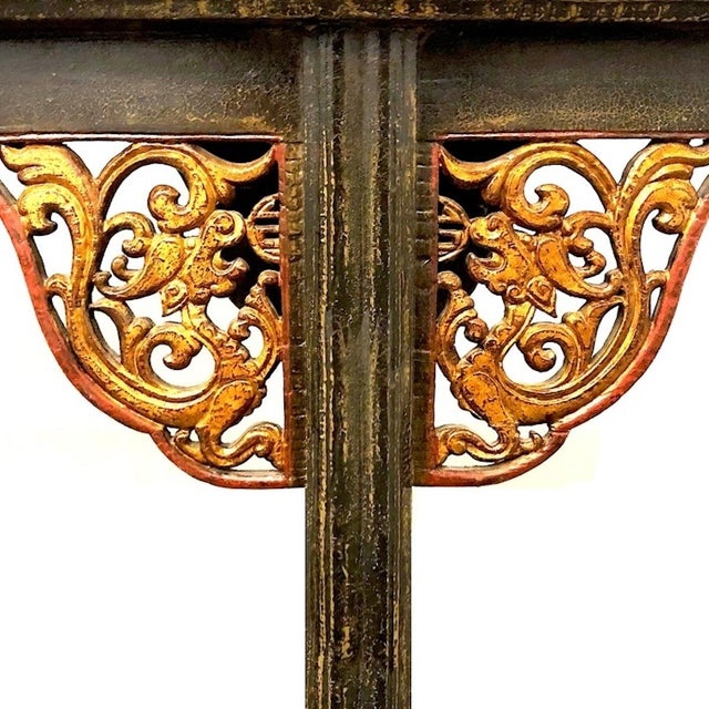 Wood Antique Chinese Altar Table - Over Eight Feet Long For Sale - Image 7 of 12