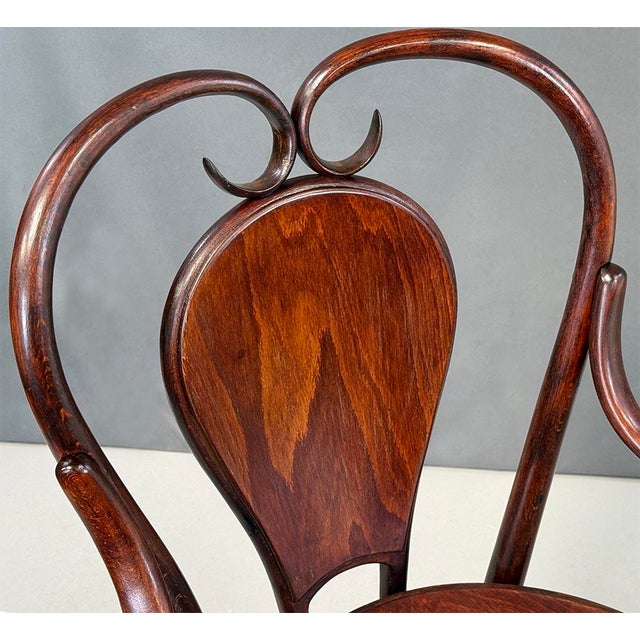Antique Bentwood Armchair from Fischel, 1915 For Sale - Image 3 of 8