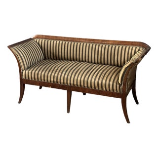 19th Century Walnut Biedermeier Settee For Sale