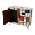Wood Two-Door Sideboard in Multicolored Murano Glass, 1980s For Sale - Image 7 of 11