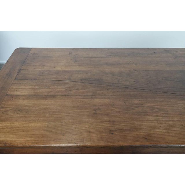 Brown French Farmhouse Dining Table with Two Drawers For Sale - Image 8 of 18