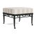 Brown Jordan Calcutta Ottoman in Black Jade with Sand Stripe Cushions For Sale