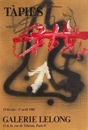 1988 Antoni Tapies Galerie Lelong Poster