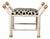 Boca White Ocelot Black Bamboo Bench For Sale