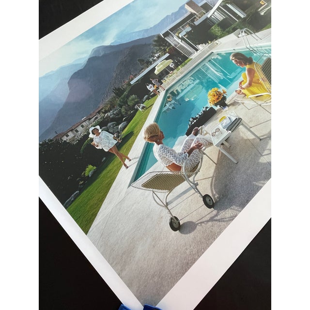 1970s Poolside Gossip 30"x40" C-Print by Slim Aarons With Stamp and Certificate For Sale - Image 5 of 7