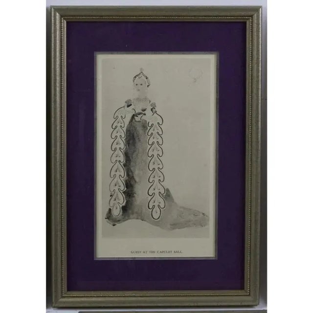 Set X 6 Romeo & Juliet Lady Capulet C1936 Theatrical Costume Plates by Oliver Messel Provenance: The Susie Hilfiger Collection For Sale - Image 11 of 16