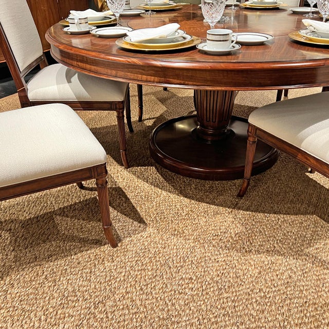 Wood Regency Style 72 Inch Round Dining Table For Sale - Image 7 of 10