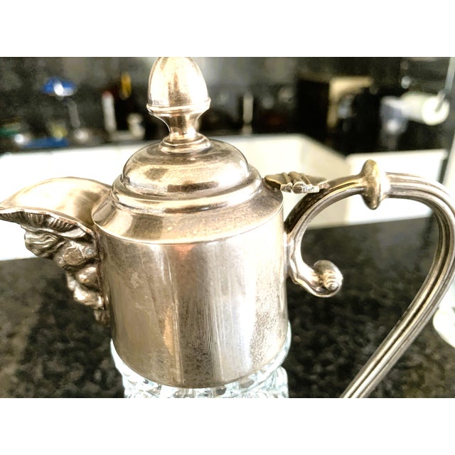 Antique English Silver-Plated Crystal Decanter attributed to Mappin & Webb, 1890s-1920s For Sale - Image 16 of 18