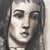 Mid-Century Modern Donna Foreman Hopper Charcoal Portrait of a Woman in a Sheer Headscarf - MCM For Sale - Image 3 of 8