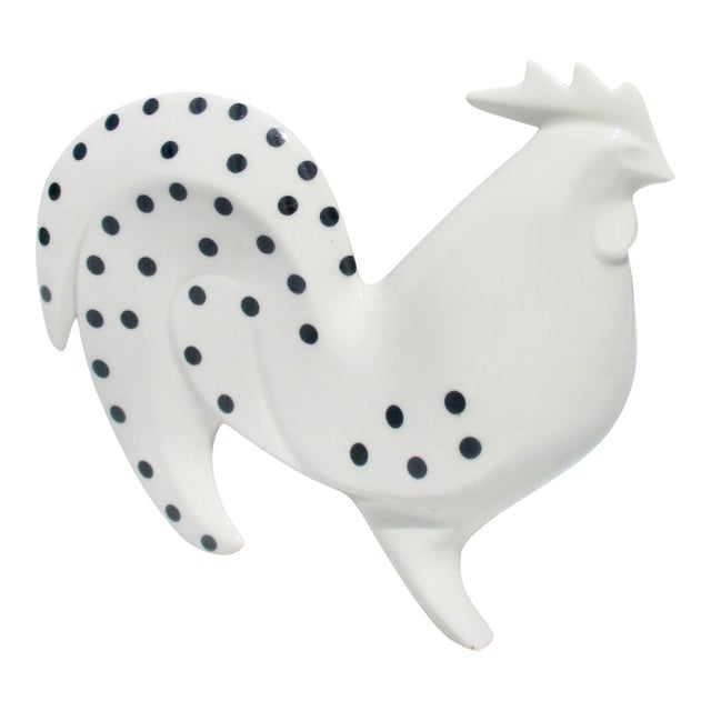 1970s Vintage Sgrafo Modern Rooster Figurine For Sale