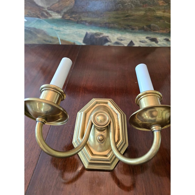 1940s Vintage E F Caldwell Style Pair Sconces Mid Century Design For Sale - Image 5 of 7