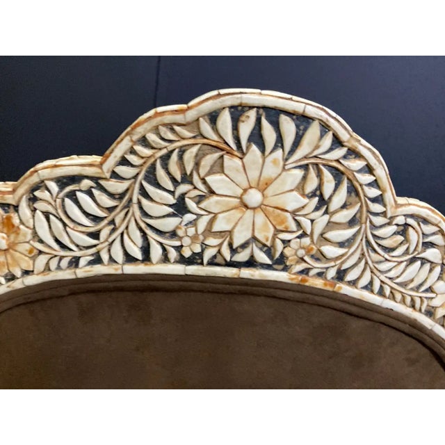 Anglo-Indian Bone-Inlaid Throne Armchair, India For Sale - Image 13 of 15