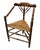 Antique Rush-Seated Corner Chair, 1890s For Sale