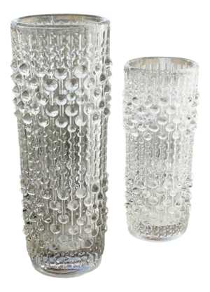 Glass Vases from Sklo Union, 1974, Set of 2